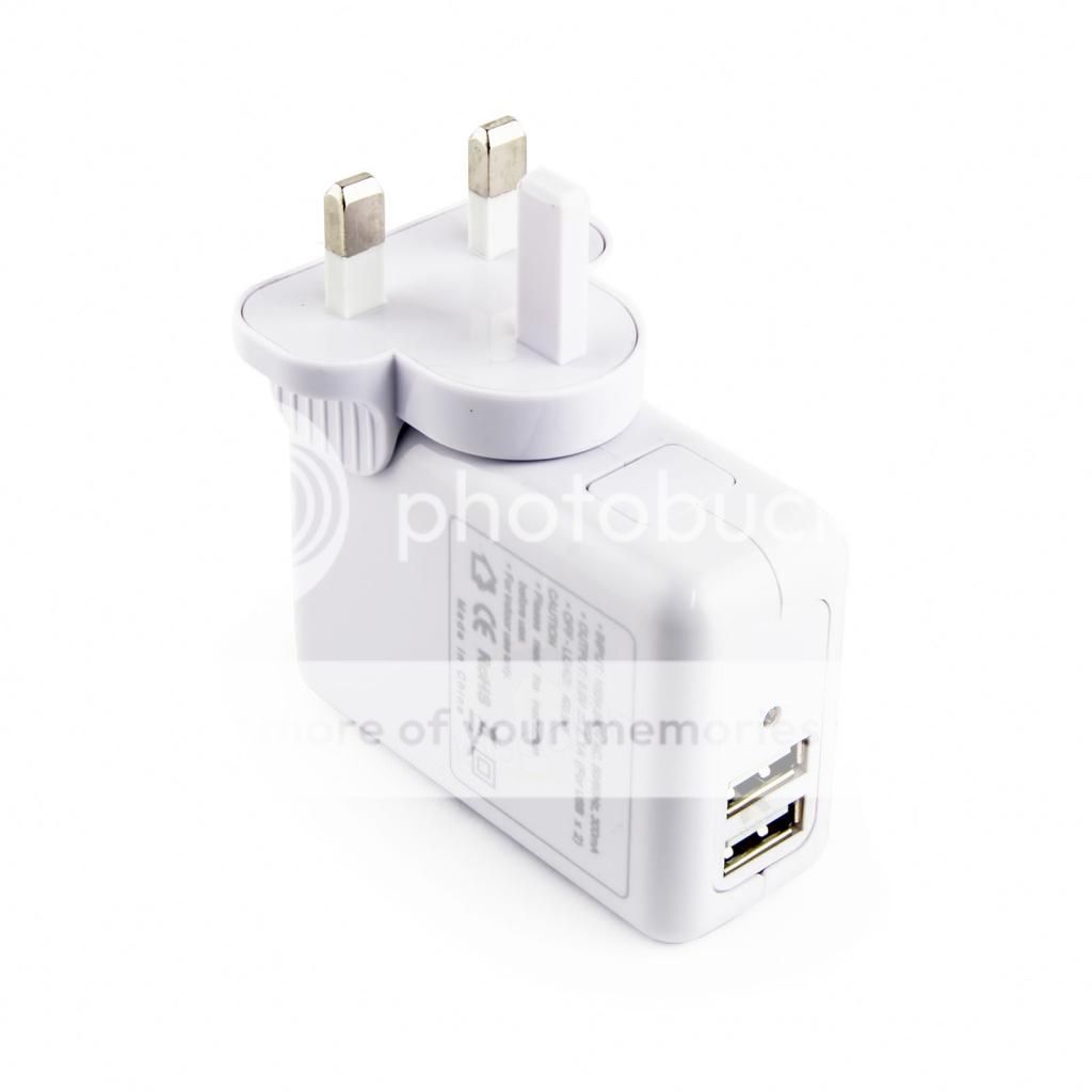 Dual USB World Travel Mains Adapter With Micro USB Data Cable price in